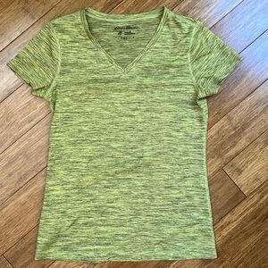 NEW EDDIE BAUER Freedry Athletic Top Yellow Marbled sz S